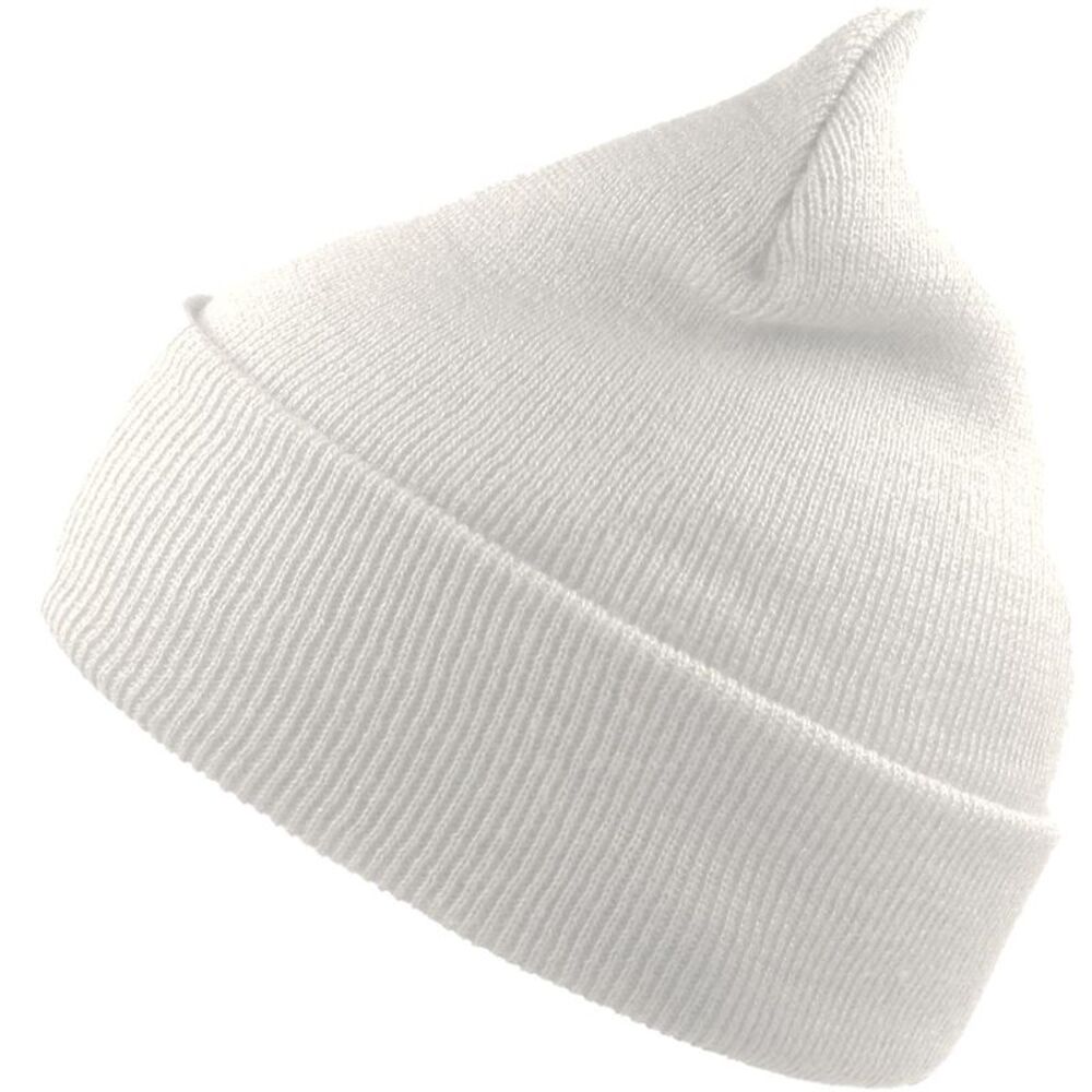 Atlantis Unisex Adult Wind Recycled Cuffed Beanie / White